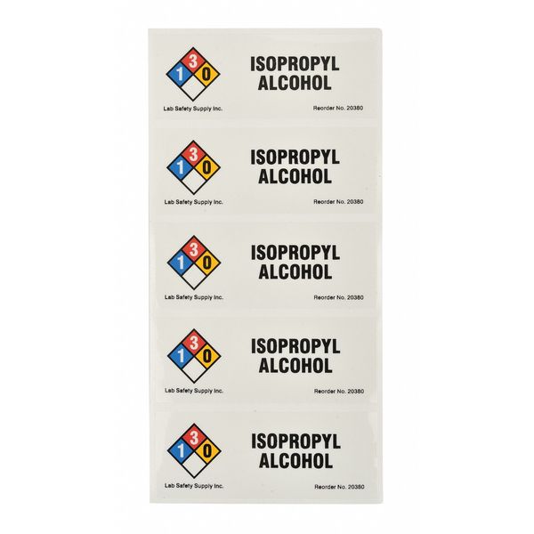 Label, NFR, Isopropyl Alcohol, PK50