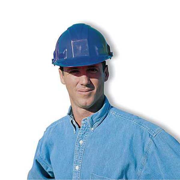 Front Brim Hard Hat, Type 1, Class E, Ratchet (6-Point), Blue