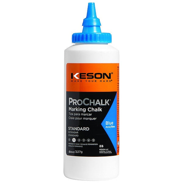 Marking Chalk Refill, Blue, 8 Oz