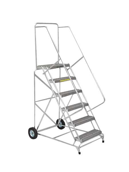 113 in H Aluminum Wheelbarrow Ladder, 8 Steps
