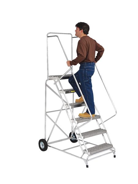 103 in H Aluminum Wheelbarrow Ladder, 7 Steps