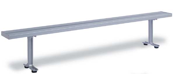 Locker Room Bench, 8 Ft, 2 Pedestals