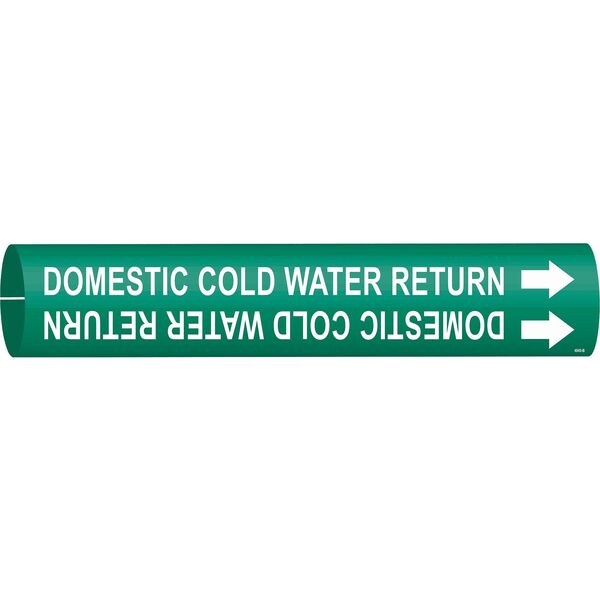 Pipe Marker, Domestic Cold Water Return, 4049-B
