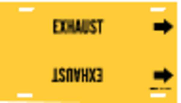 Pipe Marker, Exhaust, Yellow, 8 to 9-7/8 In