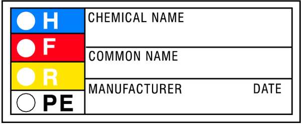 HMIG Label, 1-1/2 In. H, Paper, PK1000