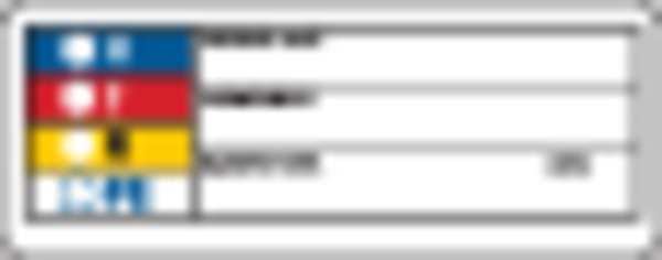 HMIG Label, 1-1/2 In. H, Paper, PK1000