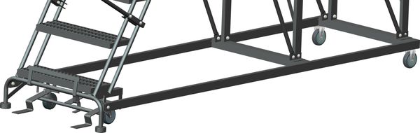 Roll Work Platform, Steel, Single, 70 In.H