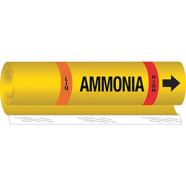 Ammonia Pipe Marker, IIAR, 3/4 to 2-1/2In, 58000