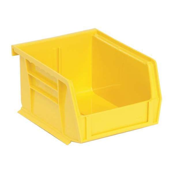 Hang & Stack Storage Bin, Yellow, Polypropylene, 5 3/8 in L x 4 1/8 in W x 3 in H