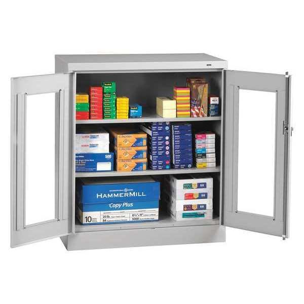 24 ga. Steel Storage Cabinet, 36 in W, 42 in H, Stationary