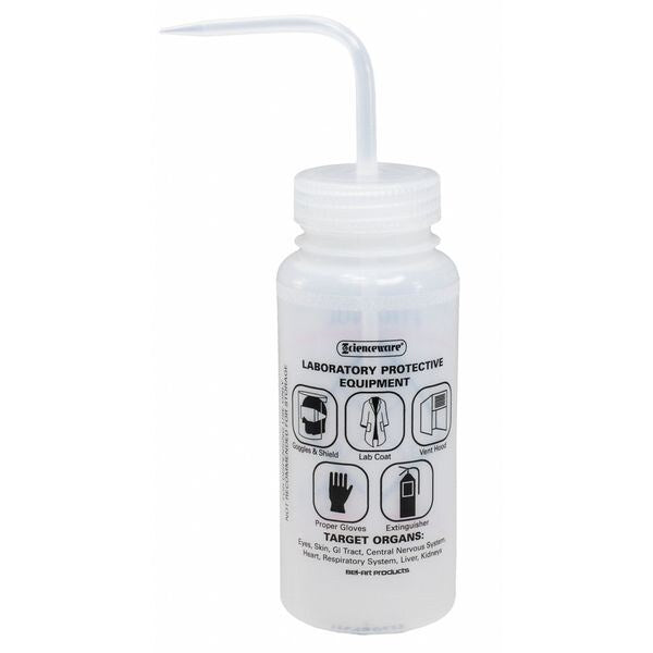Wash Bottle, Std Spout, 500ml, Ethanol, PK6