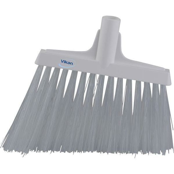 11 51/64 in Sweep Face Broom Head, Stiff, Synthetic, White