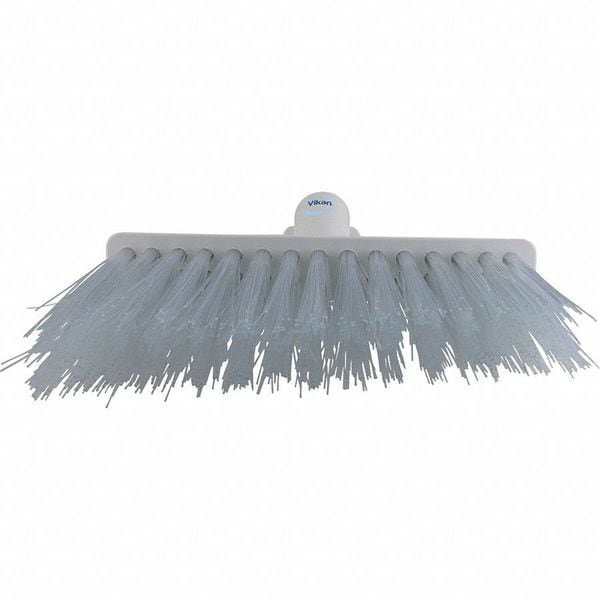 11 51/64 in Sweep Face Broom Head, Stiff, Synthetic, White