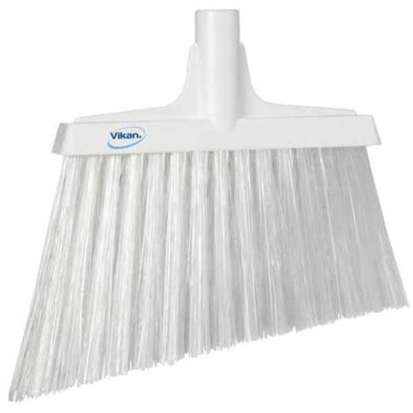 11 51/64 in Sweep Face Broom Head, Stiff, Synthetic, White