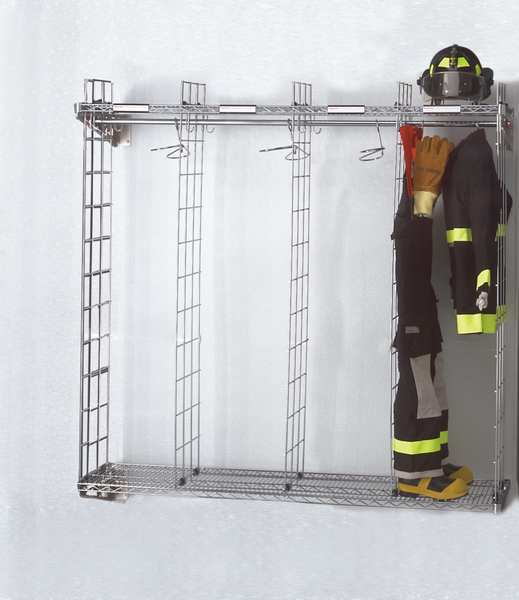 Wall Mounted Ready Rack, Chrome, 21 in D, 78 in H
