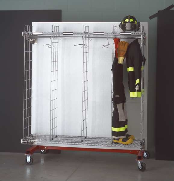 Wall Mounted Ready Rack, Chrome, 21 in D, 78 in H