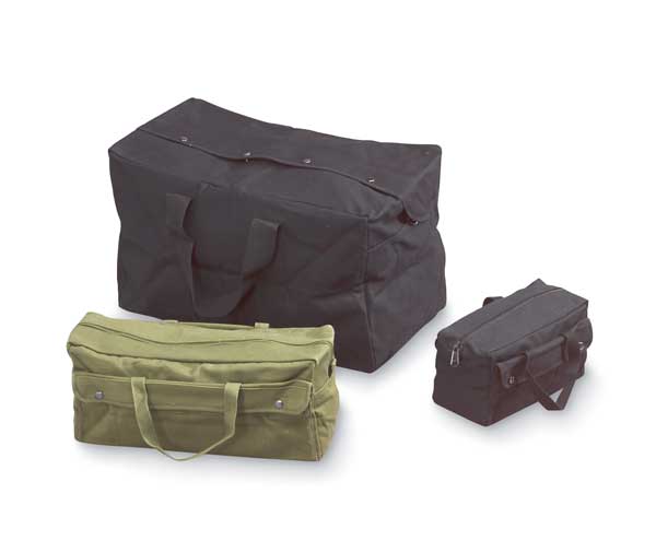 Parachute Bag, Canvas, Cotton (Web Handle), Black, 15