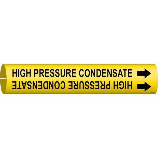 Pipe Marker, High Pressure Condensate, Yel, 4076-B