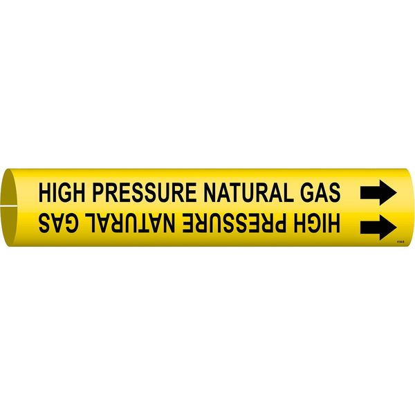 Pipe Marker, High Pressure Natural Gas, Y, 4194-B