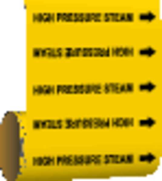 Pipe Marker, High Pressure Steam, Yel, 41519