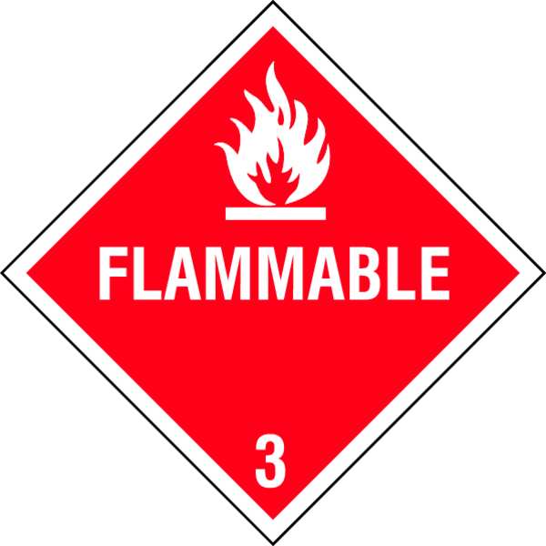 Vehicle Placard, Flam w Pictogram, PK10