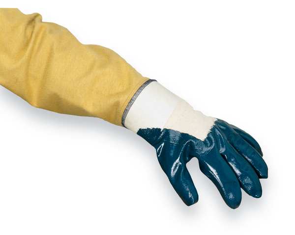 Nitrile Coated Gloves, 3/4 Dip Coverage, Blue, XL, PR