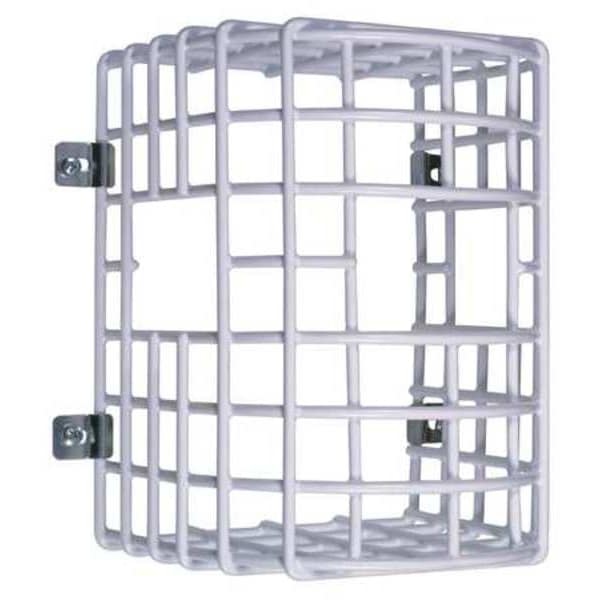 Wire Guard, White Steel, 6 in x 6 in, For Use With Beam Smoke Detector DS240 & DS241