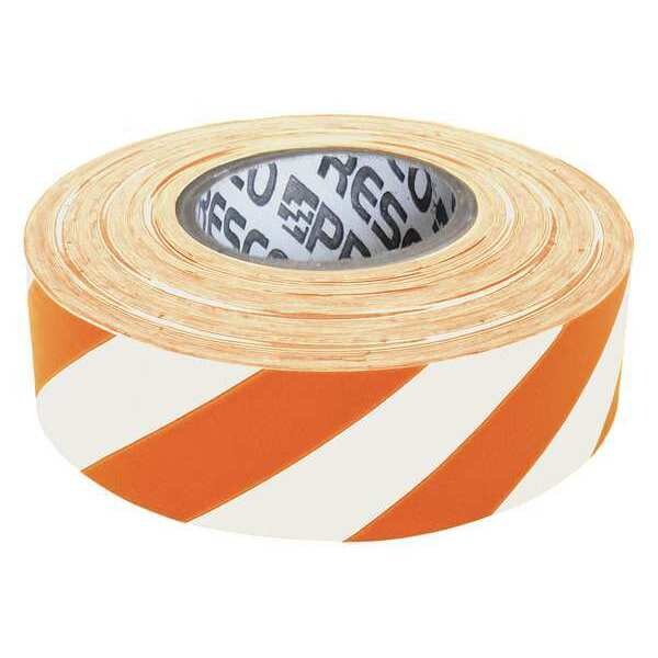 Flagging Tape, Wh/Orng, 300ft x 1-3/16 In