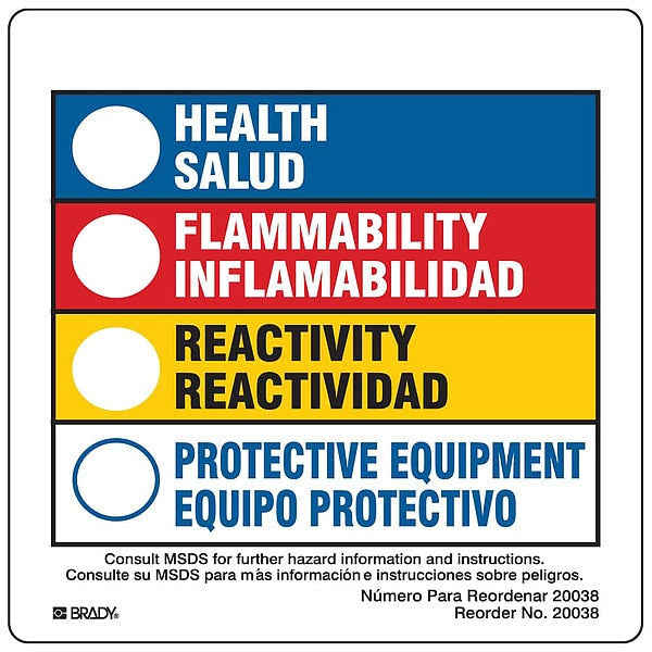 HMIG Label, 3-7/8 In. H, Paper, PK100