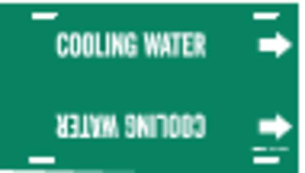 Pipe Marker, Cooling Water, Gn, 6to7-7/8 In