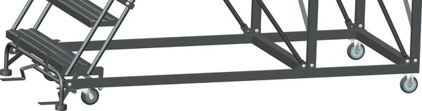 Roll Work Platform, Steel, Single, 50 In.H