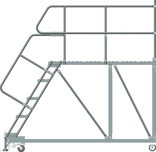 Roll Work Platform, Steel, Single, 50 In.H