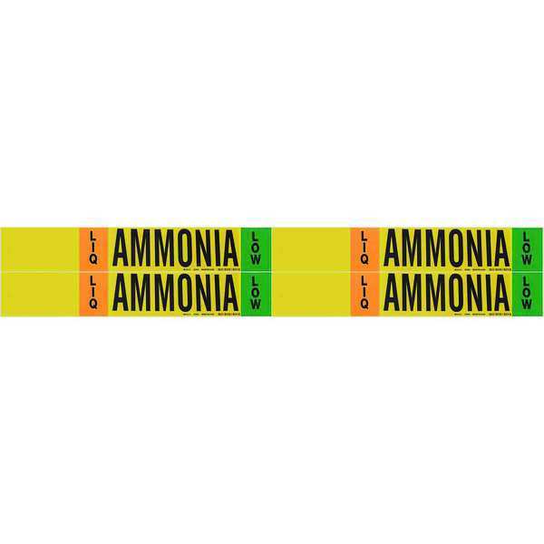 Ammonia Pipe Mrker, IIAR, 1 to 2-1/2In, PK4, 90464