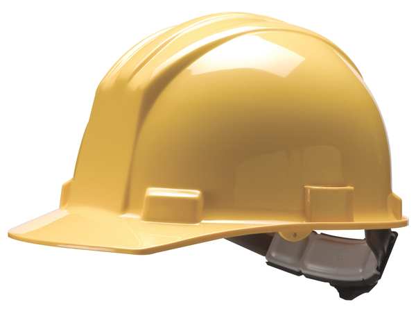 Front Brim Hard Hat, Type 1, Class E, Ratchet (4-Point), White