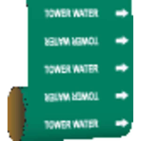 Pipe Marker, Tower Water, Green, 41478