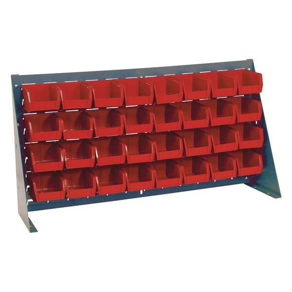 Steel Louvered Bench Rack, 36 in W x 1/4 in D x 20 in H, Gray