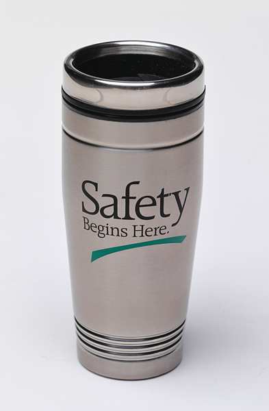 Travel Mug, Safety Begins Here, 18 oz.