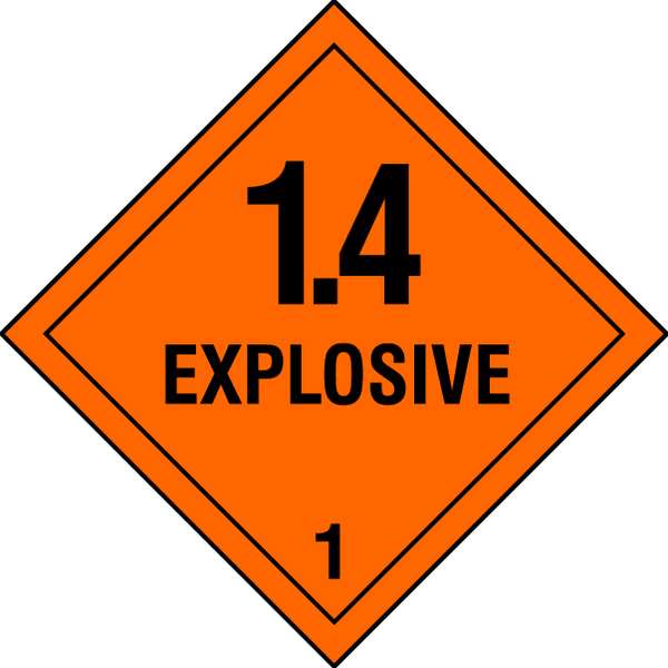 Spontaneously Combustible DOT Label, Class 4, Black/Red, White, Pk500