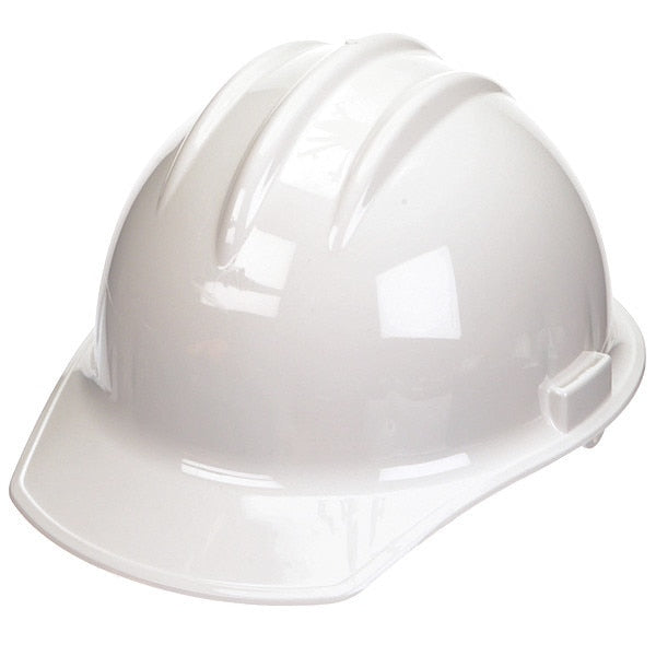 Front Brim Hard Hat, Type 1, Class E, Ratchet (6-Point), White