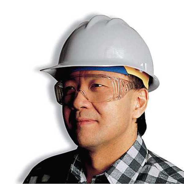 Front Brim Hard Hat, Type 1, Class E, Ratchet (6-Point), White