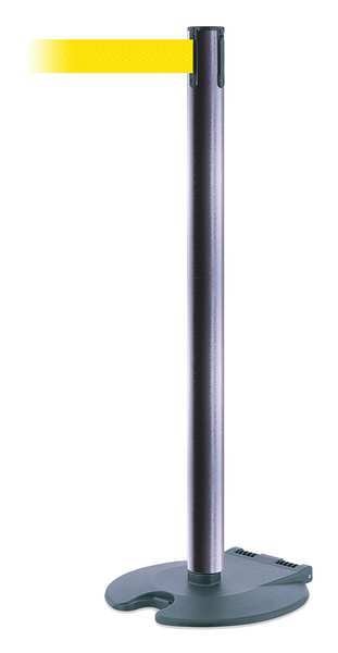 Barrier Post w/ Belt, 38 In. H, Cast Iron