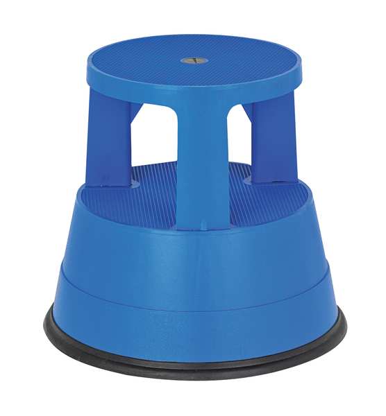 2 Steps, Plastic Step Stool, 300 lb. Load Capacity, Black