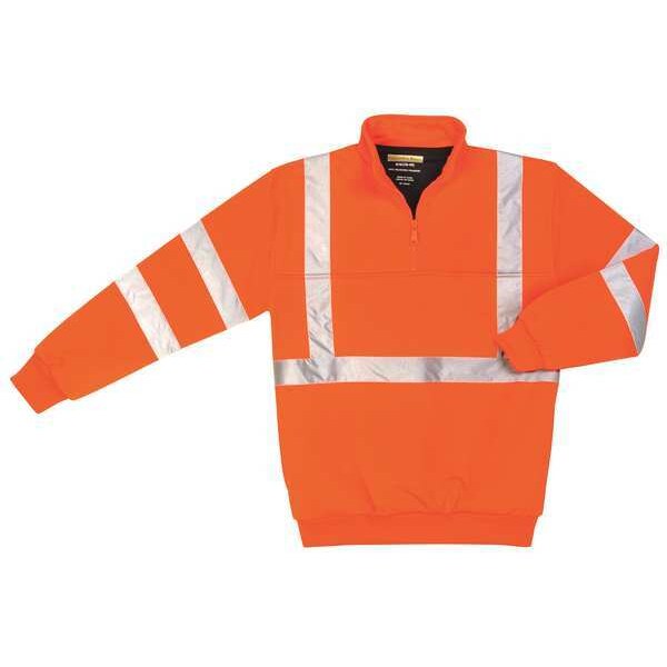 Hi-Viz Sweatshirt, Orange, Polyamide, 2XL