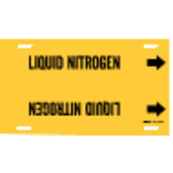 Pipe Marker, Liquid Nitrogen, Y, 10 to15 In