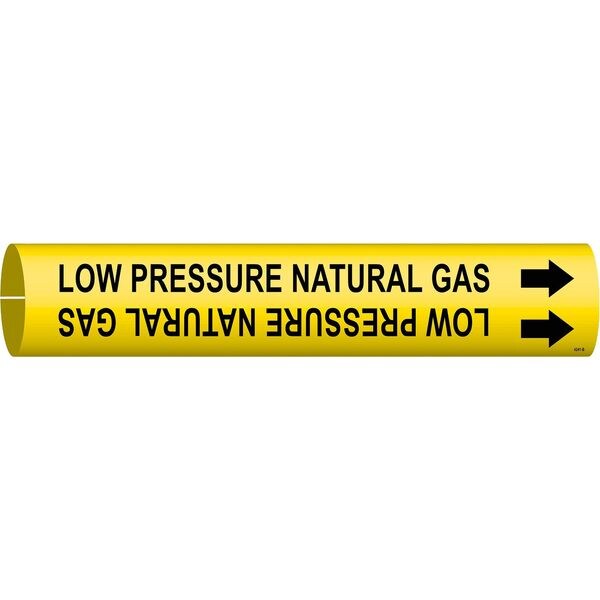 Pipe Marker, Low Pressure Natural Gas, Yel, 4241-B