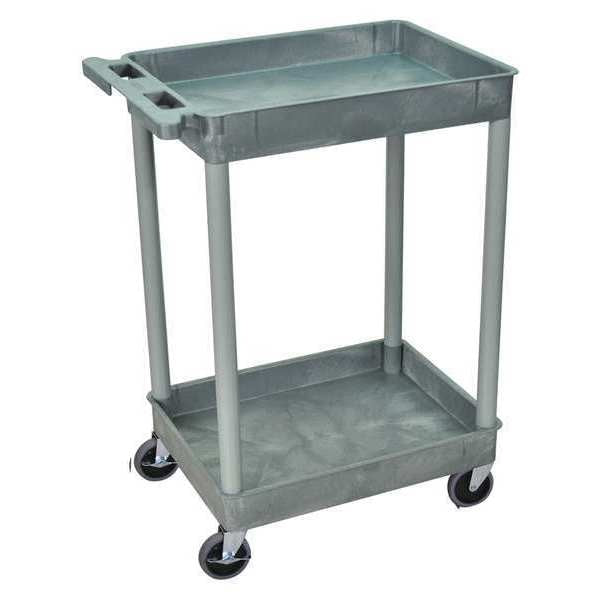 Thermoplastic Resin (Shelf)/High Density Polyethylene (Leg) Raised, 2 Shelves, 300 lb