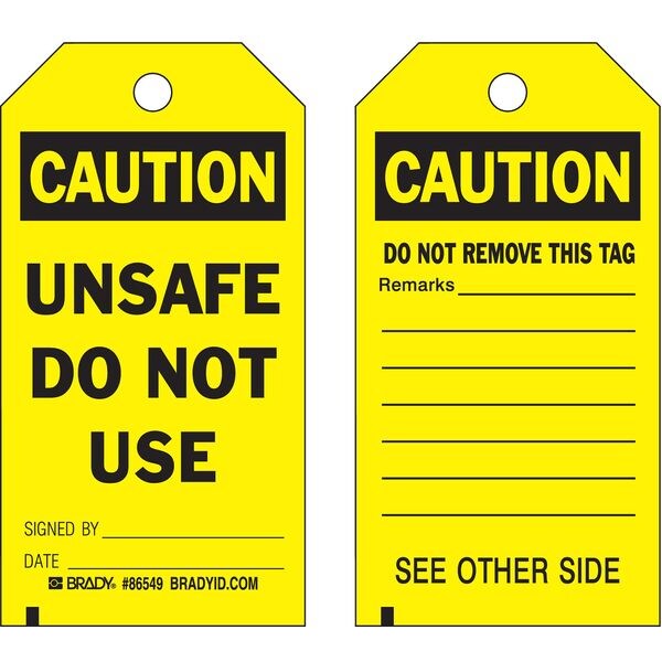 Caution Tag 5 3/4 in Height, English