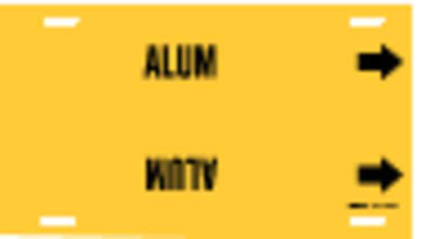 Pipe Marker, Alum, Yellow, 6 to 7-7/8 In