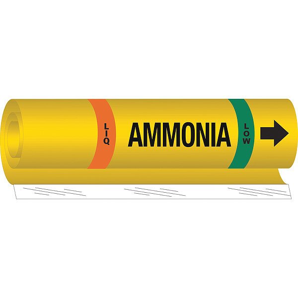 Ammonia Pipe Marker, IIAR, 2 to 8In, 58009