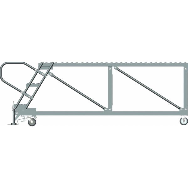 Roll Work Platform, Steel, Single, 30 In.H